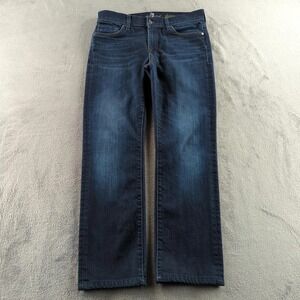 7 For All Mankind Slimmy Jeans Mens 33x28 Blue Slim Straight Stretch Denim USA